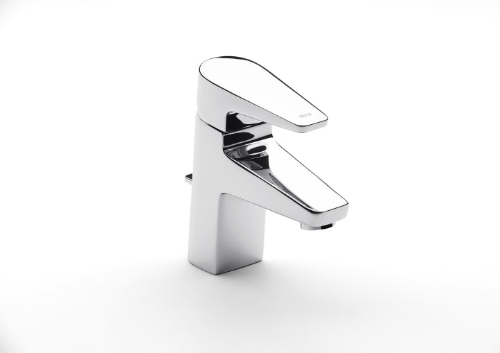 Basin mixer with pop-up waste