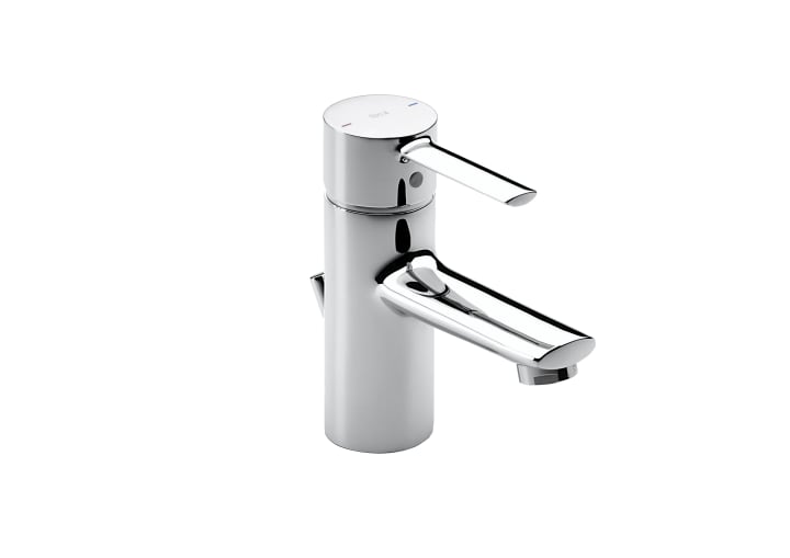 Basin mixer with pop-up waste