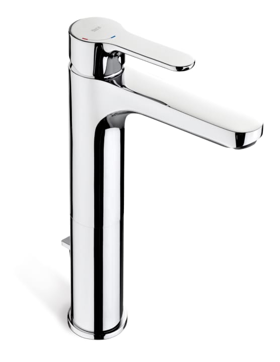 High-neck basin mixer with pop-up waste, Cold Start