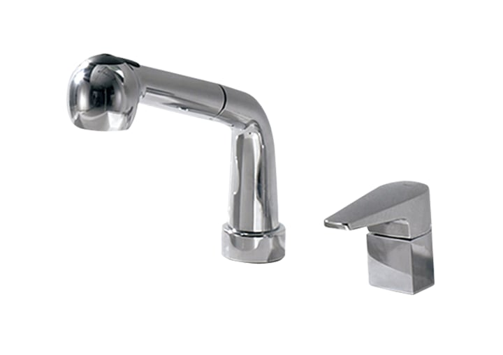 Hair wash basin mixer with pop up waste