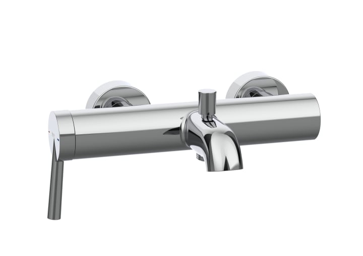 External single-lever mixer for bath-shower