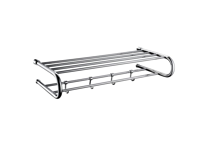 Towel rack with hooks