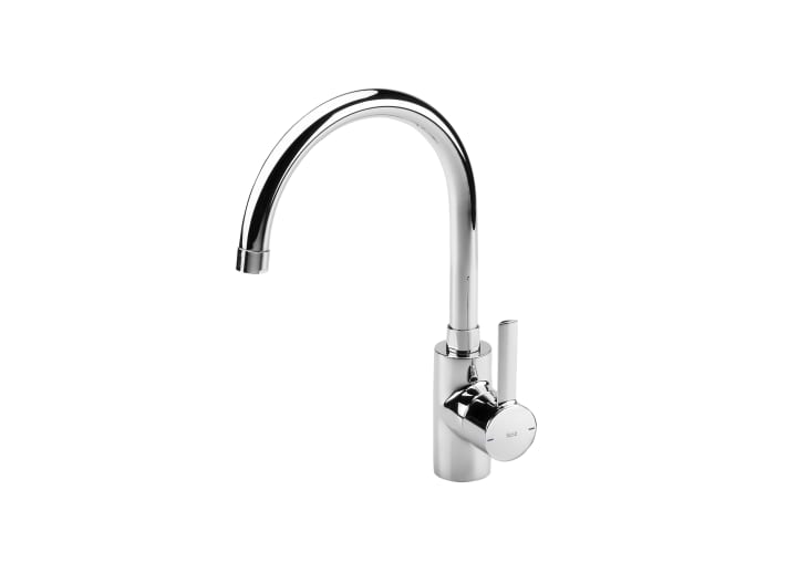 Kitchen sink mixer with swivel spout