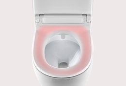 Heated seat with adjustable temperature.